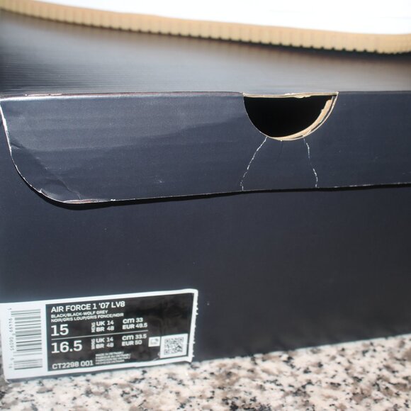 NBA Air Force 1 'LV8 Black-Wolf Grey - Picture 9 of 9